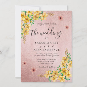 Simple flower Wedding Invitation
