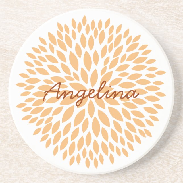 Simple Flowers Drink Coaster (Front)