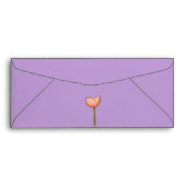 Simple Flowers purple orange 10 Envelope (Back (Top Flap))