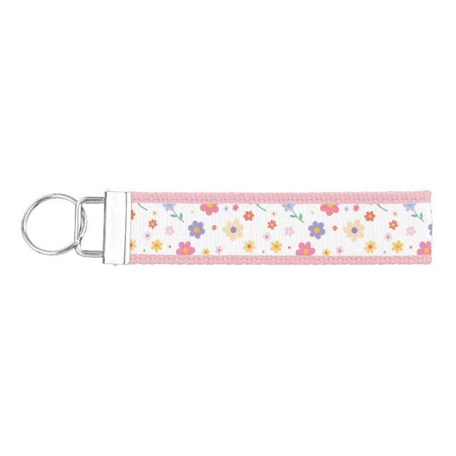 Simple Flowers Wrist Keychain (Keys on Left)