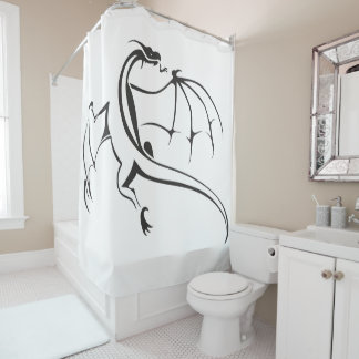 Simple Flying Dragon Shower Curtain