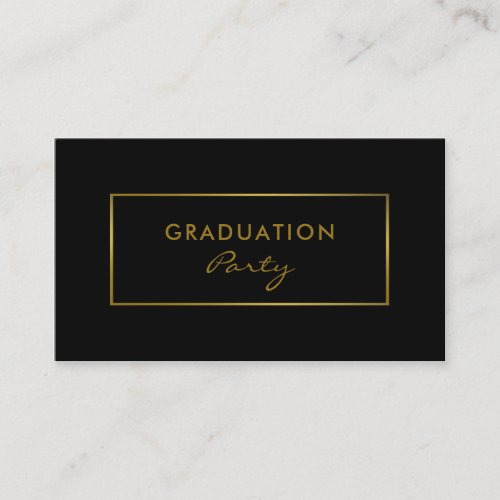 Simple Foil Effect Graduation Party Ticket Invite