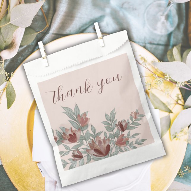 Simple Foliage Terracotta Wedding Favor Favor Bag (Creator Uploaded)