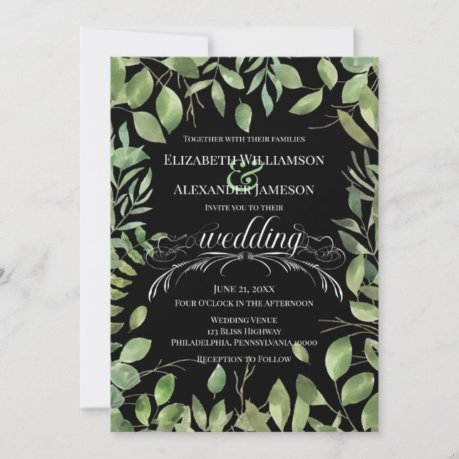 Simple Foliage/Wedding Announcement (Front)