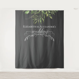 Simple Foliage Wedding Photo Backdrop
