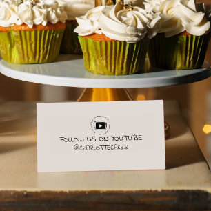 Simple Follow Us on Youtube, Social Media Rubber Stamp