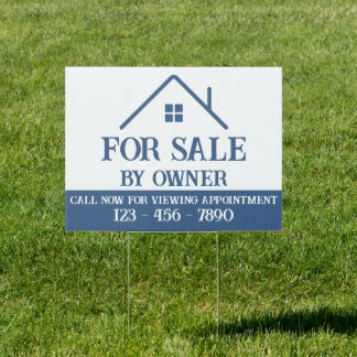 Simple For Sale By Owner Yard Sign