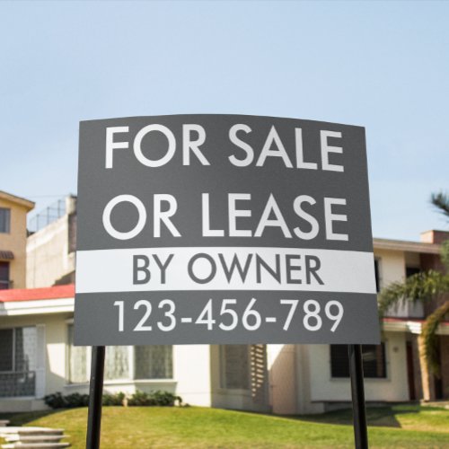 Simple For Sale or Lease by Owner Broker Sign