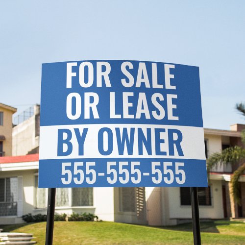 Simple For Sale or Lease Yard Sign Real Estate