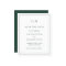 Simple Forest Green Budget Wedding Save the Date