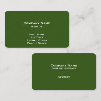 Simple Forest Green Business Card