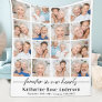 Simple Forever in our Hearts Multi Photo Memorial Fleece Blanket