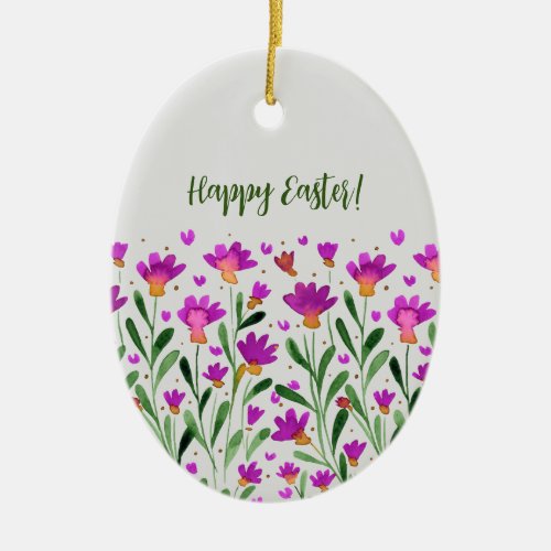 Simple forget me not flowers Easter Ceramic Ornament