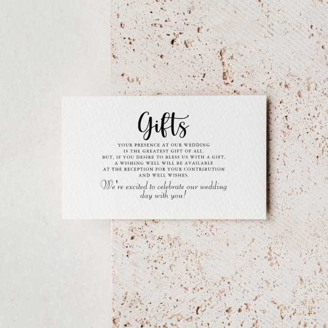 Simple Formal Calligraphy Wedding Gifts  Enclosure Card (Creator Uploaded)