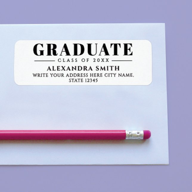 Simple Formal Classic Black And White Graduation Label (Creator Uploaded)