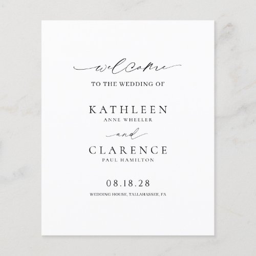 Simple Formal Classic Budget Wedding Program Flyer