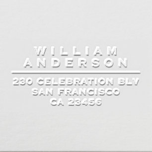 Simple Formal Custom Name & Return Address Embosser