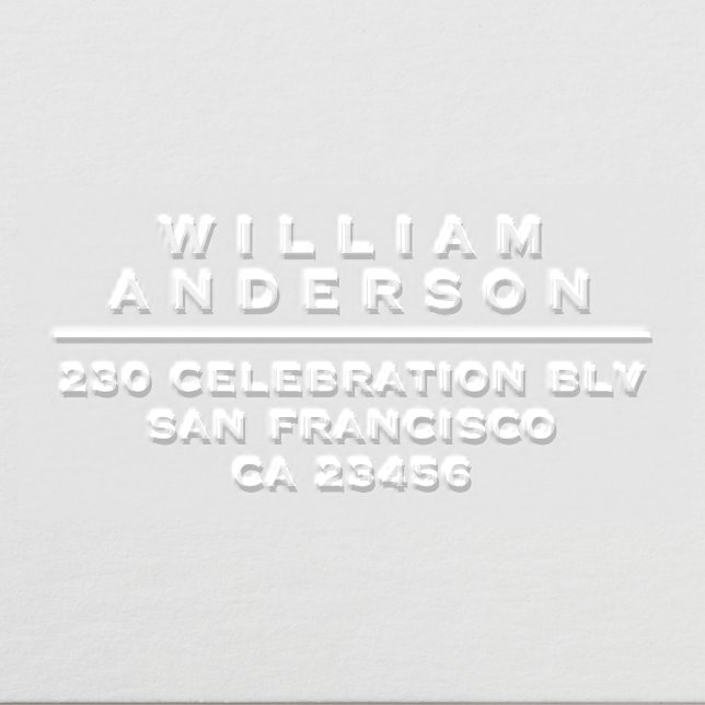 Simple Formal Custom Name & Return Address Embosser (Design)