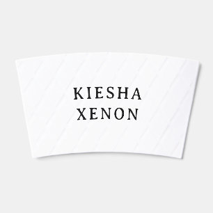 Simple Formal Elegant Personalized Coffee Cup Sleeve