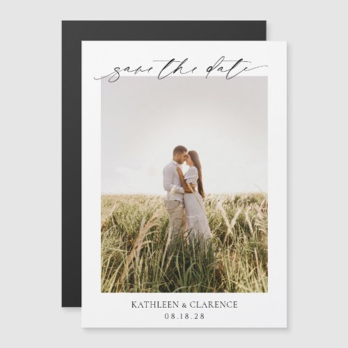 Simple Formal Photo Classic Wedding Save the Date Magnetic Invitation