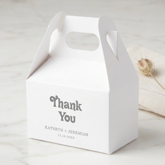 Simple Formal Thank You Wedding Favor Boxes (Creator Uploaded)