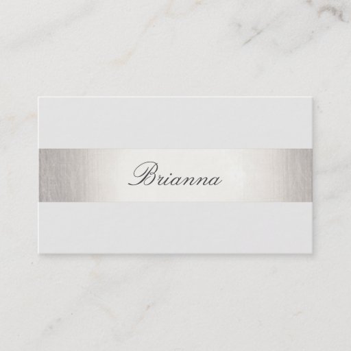 Customizable Simple Formal Wedding Consultant Silver Striped Business Card Template