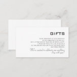 Simple Formal Wedding Gifts Enclosure Card<br><div class="desc">This simple floral wedding gifts enclosure card is perfect to compliment a rustic wedding. The design features a beautiful calligraphy font.</div>