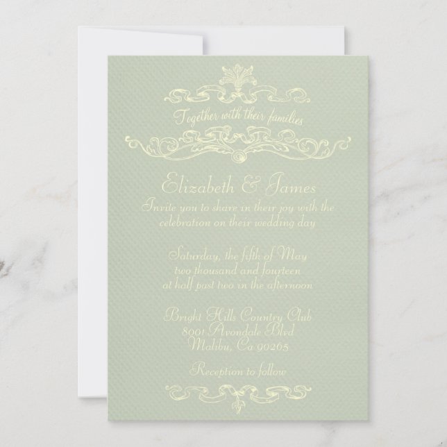 Simple Formal Wedding Invitations (Front)