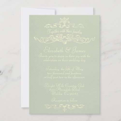 Simple Formal Wedding Invitations