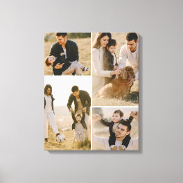 Simple Four Photo Collage Canvas Print