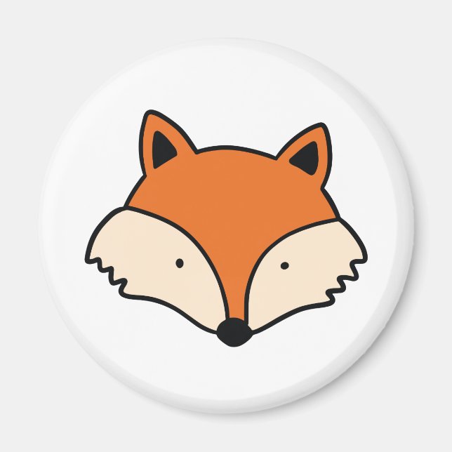 Simple fox head magnet (Front)