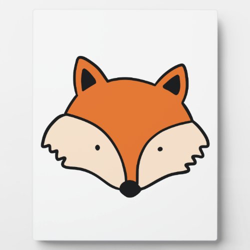 Simple fox head plaque