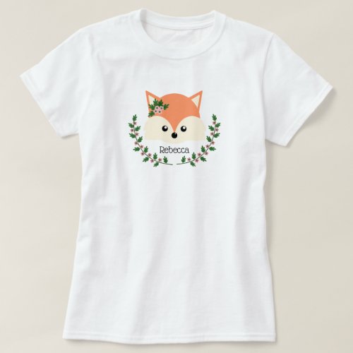Simple Fox Personalized  T_Shirt