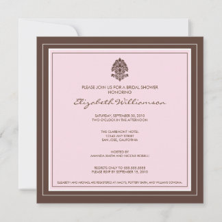 Simple Frame Bridal Shower Invitation (baby pink)
