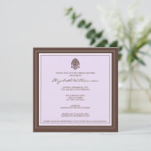 Simple Frame Bridal Shower Invitation (lavender) (Standing Front)