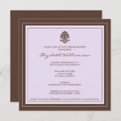 Simple Frame Bridal Shower Invitation (lavender) (Front/Back)