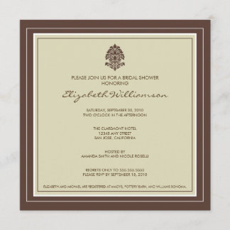 Simple Frame Bridal Shower Invitation (sage)