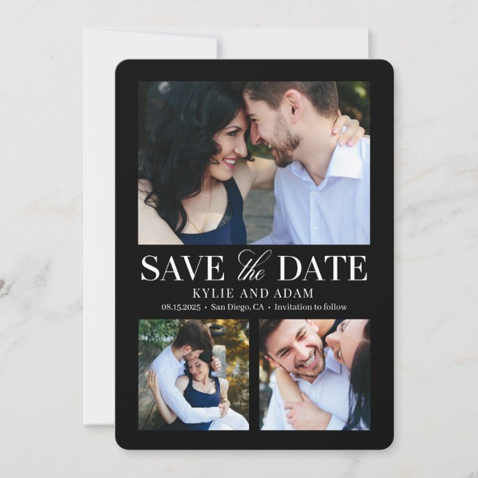 Simple Frame EDITABLE COLOR Save The Date Card