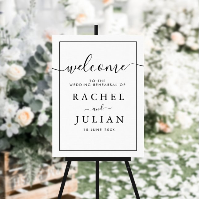 simple frame wedding rehearsal sign (Creator Uploaded)