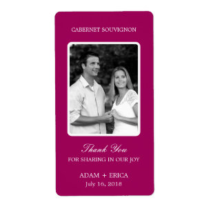 Simple Frame Wedding Wine Labels