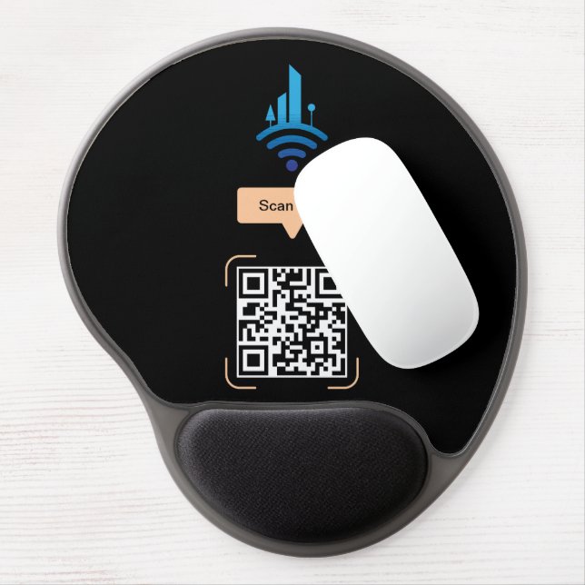 Simple Free Wi-Fi QR Code Gel Mouse Pad (Left Side)