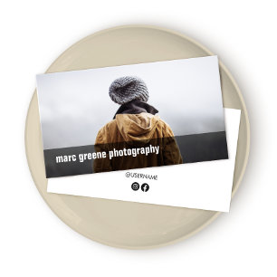 Simple Freelance Photographer Photography Photo Business Card