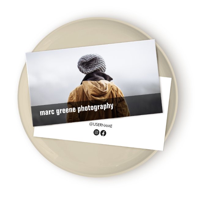 Simple Freelance Photographer Photography Photo Business Card (Creator Uploaded)