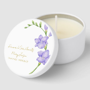Simple Freesia Memorial Funeral Mini Candle Favors