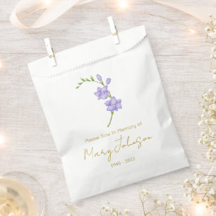 Simple Freesia Seed packet Funeral Favor Bag