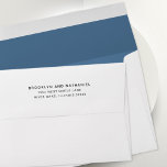 Simple French Blue Return Address Lined Envelope<br><div class="desc">Simple solid color french blue lined envelope with a return address on the back flap. A variety of colors available for any celebration,  event or holiday.</div>