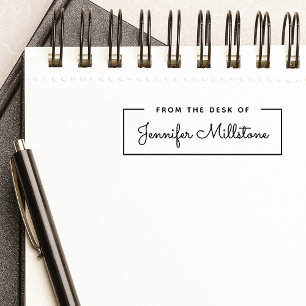 Simple From the Desk of Script Name Self-inking Stamp