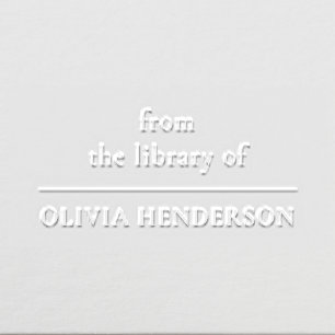 Simple From The Library Of Custom Name Book Embosser