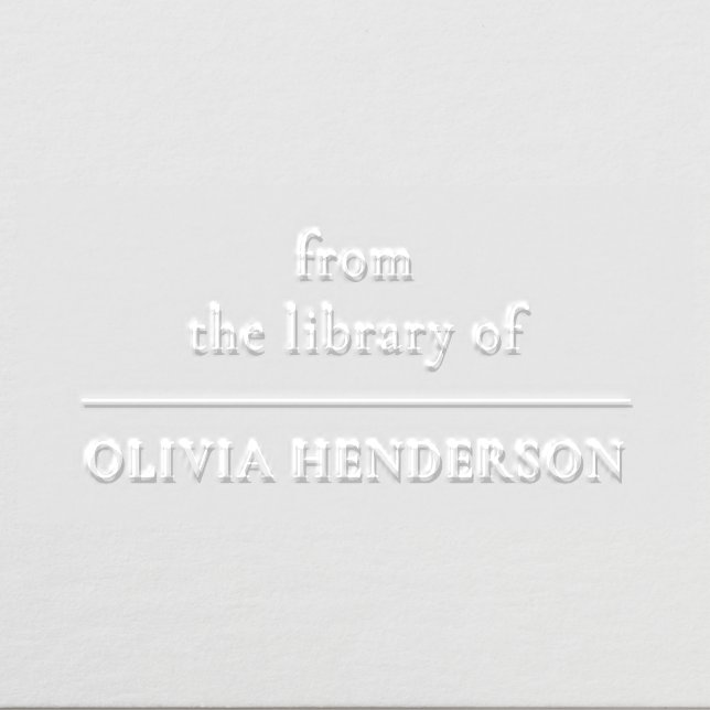 Simple From The Library Of Custom Name Book Embosser (Design)