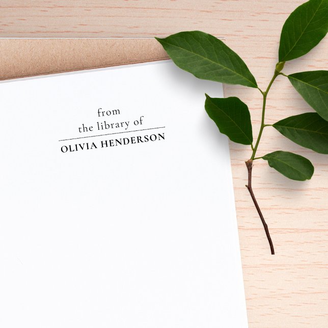 Simple From The Library Of Custom Name Book Self-inking Stamp (Creator Uploaded)